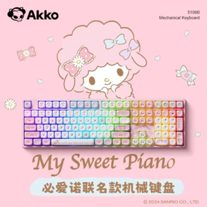AKKOxMy Melody 5108B Plus My Sweet Piano RGB Mechanical Keyboard Tri-mode 108key - Picture 1 of 15