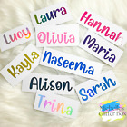 Personalised Name Sticker Vinyl Word Label Decal Bauble Water Bottle Lunch Box T