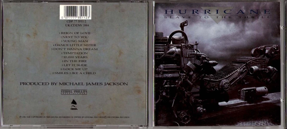 HURRICANE - SLAVE TO THE THRILL [CD, 1990 ENIGMA / KELLY HANSEN, FOREIGNER] - Bild 1 von 1