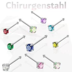 Nasenpiercing Piercing Nase Stecker Stein ++BLITZVERSAND++ - Bild 1 von 12
