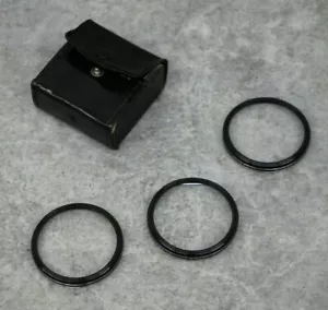 (Set of 3) Camera Lenses/Filters w/Case 55mm-Vivitar Close-Up - Picture 1 of 5