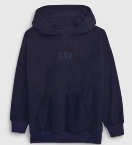 NWT Gap Kids Boys Performance Cozy Fleece Hoodie Logo navy blue u pick size - Picture 1 of 1
