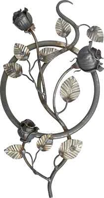 Rosetta 016.01 Ferro Battuto Rosa Motivo Recinzione Ornamenet (490x245 mm, 12x12 mm) - Immagine 1 di 2