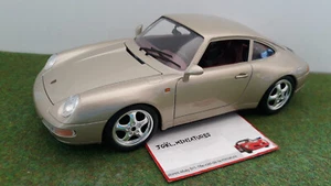 PORSCHE 911 993 Carrera 1993 gold champagne 1/18 BURAGO voiture miniature collec - Foto 1 di 8