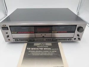 JVC TD-W505 Stereo Doppel Kassettendeck DOLBY B~C NR HX PRO mit Anleitung. Booklet - Bild 1 von 16