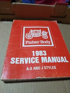 1983 Fisher Body A-X  j styles Service Manual repair vintage manufacturer - Picture 1 of 10