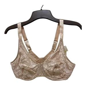 40DD Neu mit Etikett 1242 beige nude Spitze Cabernet Vollbusig BH kostenloser Versand Minimizer SEXY - Bild 1 von 2