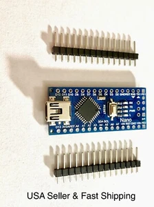 2 x Nano V3.0 ATmega328P CH340G 5V 16M Micro-controller boards - Picture 1 of 8