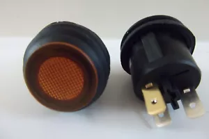 on off push on push off illuminated led 12v 10A switch AMBER - Picture 1 of 1