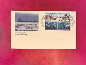 AAT AUSTRALIAN ANTARCTIC 2001 FDC LEOPARD SEALS ICE FLOE PENGUINS MAWSON 2002 - Picture 1 of 1