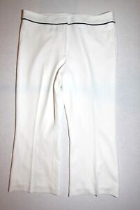 DKNY Women's Size 16 Off White Lined Wide Leg Dress Pants