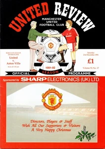 Manchester United v Aston Villa 1991-1992 Division One 22/01/1992 - Picture 1 of 1