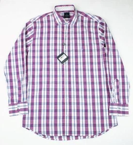 Camisa TailorByrd Para Hombres M Botón Delantero Manga Larga Calce Regular Puños Abatibles Rosa NUEVA - Imagen 1 de 6