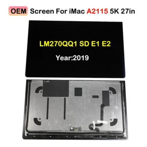 OEM For iMac 27" 5K A2115 LCD Display Screen Assembly 2019 LM270QQ1 SD (E1)(E2) - Picture 1 of 9