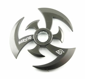 Large Silver Fidget Finger Spinner Anime Steel Metal Hand Finger Toy Boy XMAS