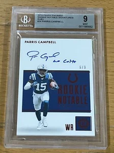 2019 Encased Rookie Ruby Parris Campbell RC Auto SSP 6/9 BGS 9/10 🔥 - Picture 1 of 2