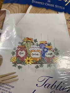 Canning Jars Country Designer Apron Stamped Cross Stitch Dimensions 72774 - Picture 1 of 2