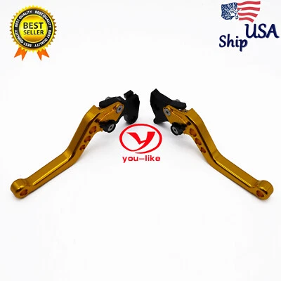 Palancas de embrague de freno CNC doradas cortas manuales para Honda CBR250R 2011-15 CBR300R 14-15 Foto 1 de 4