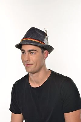 German Alpine Peter Pan Hat w/ Feather OKTOBERFEST Hat Male/ Female G1465 - Image 1 of 4