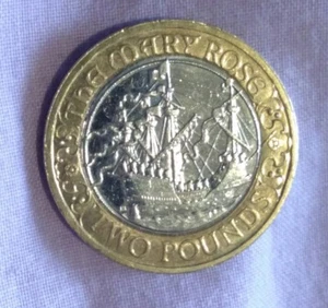 2011 £2 MARY ROSE 500TH ANNIVERSARY TWO POUND COIN HUNT RARE BI-METAL - Picture 1 of 4