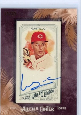 2018 Topps Allen and Ginter Autograph #MA-LC Luis Castillo No 15 of 25 - Image 1 of 2