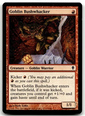 MTG Goblin Bushwhacker C Zendikar 125 MP - Image 1 of 2