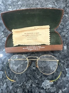 Vintage B & L Ful-Vue 1/10 12K GF Gold Spectacle Wire Glasses - Picture 1 of 6