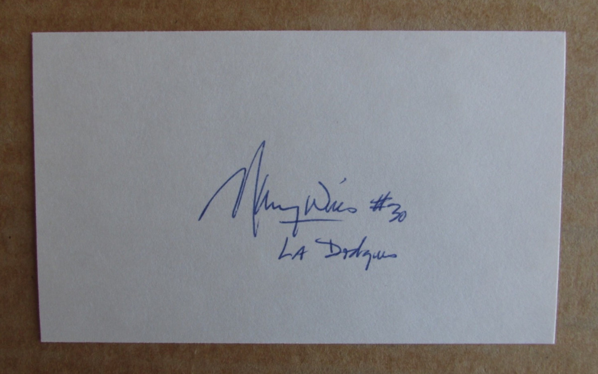 Maury Wills Los Angeles Dodgers MLB Original Autographed