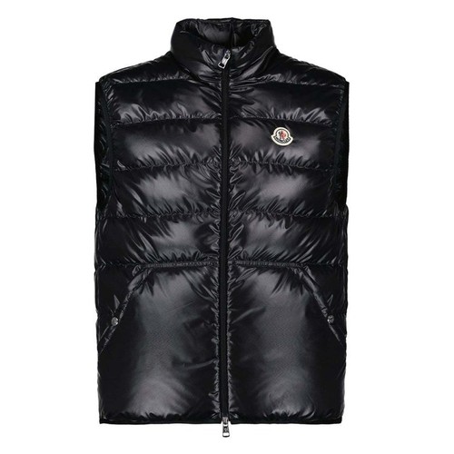 Gilet imbottito Moncler AUBE logo patch nero 1A000 79 595ZJ 999 63804893