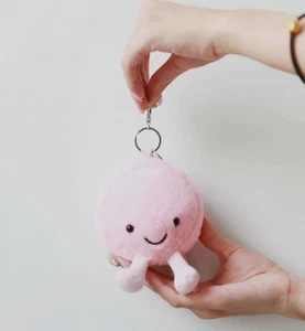 Jellycat Amuseables Macaron Pink Mia Bag Charm Plush Keychain Toy New 2025 NWT - Picture 1 of 5