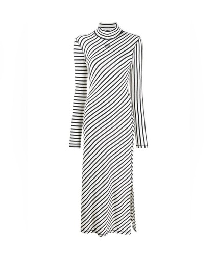 Maxi abito a righe anagramma Loewe