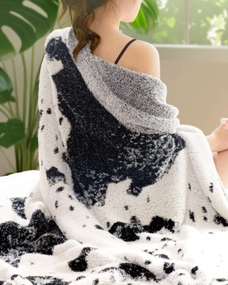 Cow Print Blanket, Super Soft Throw Blanket for Couch or Bed, Lightweight Coz... - Image 1 of 4