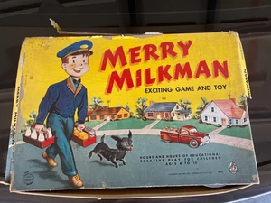 VTG Hasbro Merry Milkman Game with Box #2610. Complete Plastic Milkman Trucks - Picture 1 of 2