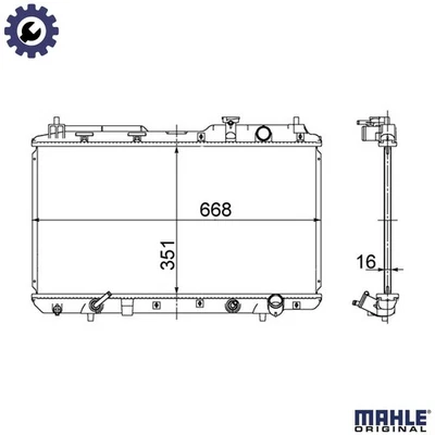 RADIATOR ENGINE COOLING CR 740 000S FOR HONDA B20B 2.0L B20Z1 2.0L 4cyl CR-V I - Image 1 of 4