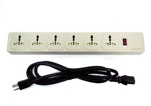 1pc Portable Universal Extension Cord WES4 6 Receptacle 13A 220V RoHS Wonpro * - Picture 1 of 4