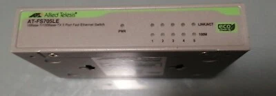 Allied Telesis AT-FS705LE 5 port 10/100 Miniature Wall Mountable Switch No PSU - Image 1 of 4