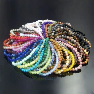 6 mm Natur Edelstein Perlen Dehnbar Armband Achat Jade Jaspis Kristall Heilung - Bild 1 von 121