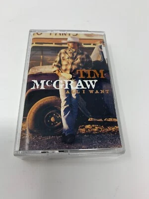 All I Want by Tim McGraw Cassette Tape 1995  Curb  Tested In case with art RARE - Image 1 of 4
