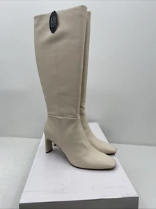 Alfani Womens Tristanne Ivory Knee-High Boots Shoes 11 Medium Retail $169 - Picture 1 of 10