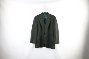 Vtg 60s Rockabilly Mens 42R Distressed Wool 2 Button Suit Coat Jacket Plaid USA - Picture 1 of 13
