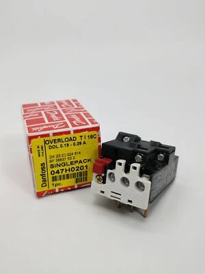 Danfoss 047H0201 TI 16C Overload Relay 0.19-0.29A - Image 1 of 4