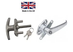 HENDERSON T-Handle Garage Door INTERNAL & EXTERNAL Lock Set Repair Kit Spares - Picture 1 of 15
