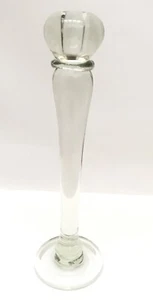 Vintage Kunst Glas mundgeblasen groß Kerzenständer Kegelhalter 13" - Bild 1 von 5