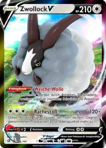 Zwollock V 153/192 Clash der Rebellen | Dubwool V Deutsch Pokemon Sammelkarte - Bild 1 von 2