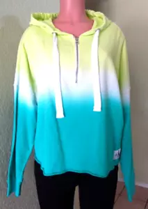 FELPA CON CAPPUCCIO CALVIN KLEIN CK LOGO MANICA LUNGA COTONE LEGGERO TIE DYE XL 1/4 zip - Foto 1 di 4