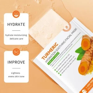 Turmeric Hydrating Soothing Face Mask For Deep Moisturizing Mask Soothing H7M0 - Picture 1 of 15