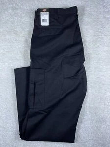Dickies Work Pants Men’s 44UU Occupational Black Cargo Pockets Inseam 37 NWT - Picture 1 of 10