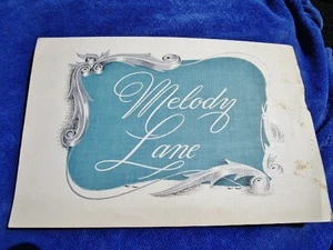 1956 MELODY LANE Beverly Hills CA Restaurant Menu ICE CREAM FOUNTAIN California - Picture 1 of 12