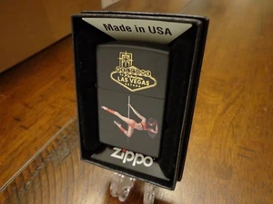 WELCOME TO FABULOUS LAS VEGAS STRIPPER ON POLE ZIPPO LIGHTER MINT IN BOX - Picture 1 of 3