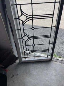 Bova win 14 Antique leaded glass tulip window 23.25 x 40.25 - Picture 1 of 4